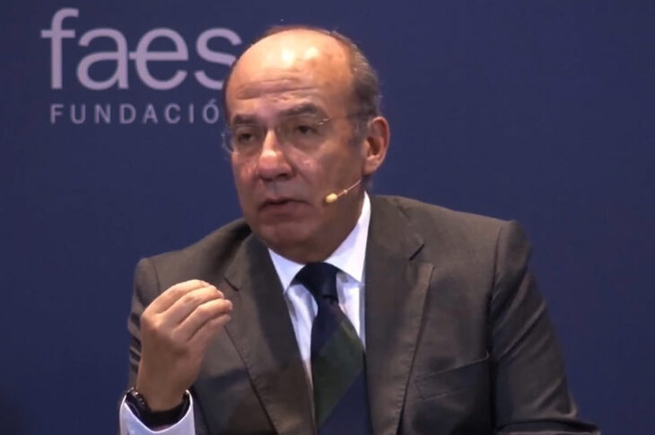 Felipe Calderón en el foro de la fundación FAES.