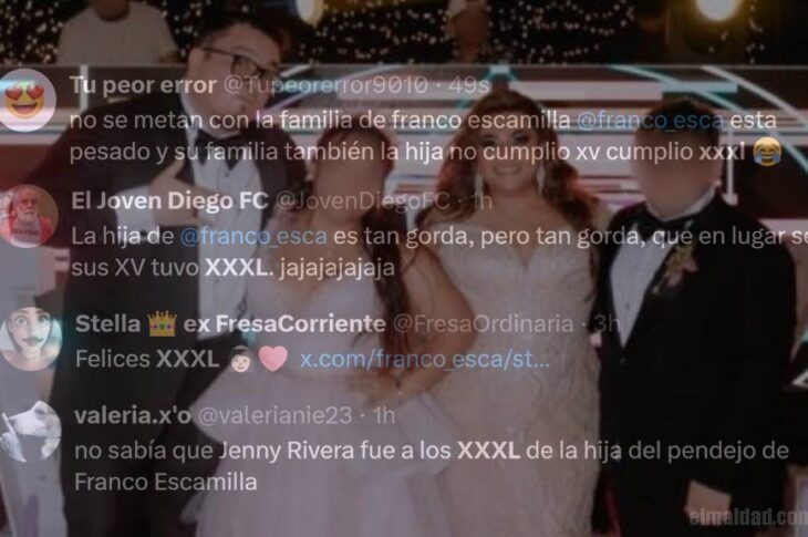 Franco Escamilla y familia con comentarios hirientes de tuiteros.