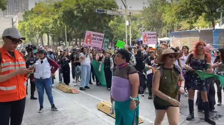 Marcha feminista. Foto: El Universal.