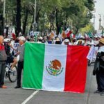 Manifestación en la CDMX contra la reforma al poder judicial.