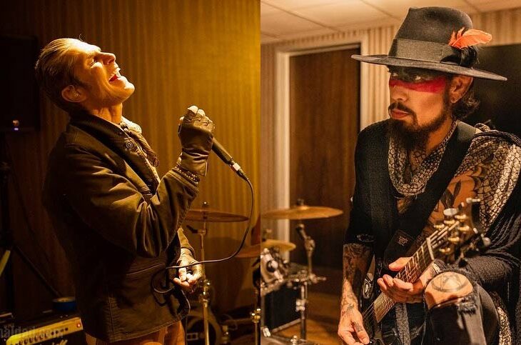 Perry Farrell y Dave Navarro de Jane's Addiction en pleno ensayo.