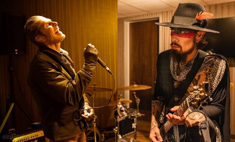 Perry Farrell y Dave Navarro de Jane's Addiction en pleno ensayo.