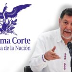 Logotipo de la Suprema Corte de Justicia de la Nación y Gerardo Fernández Noroña.