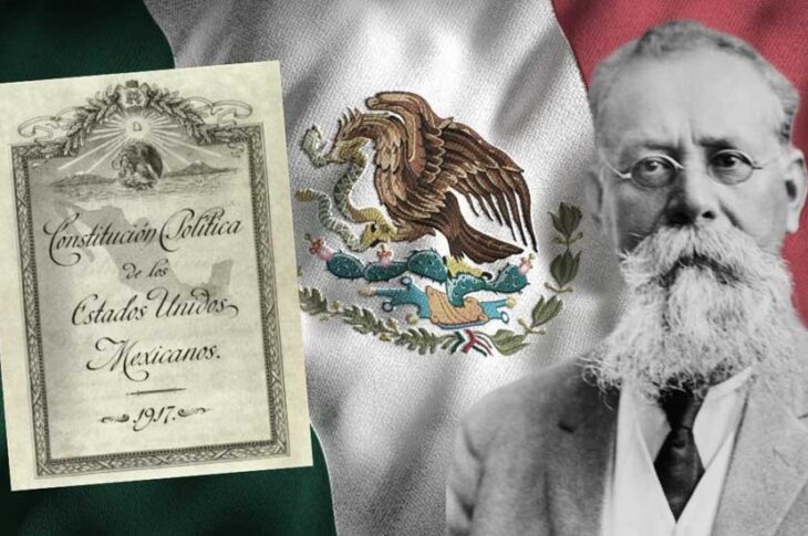 Constitución de México y Venustiano Carranza.