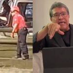 Ricardo Monreal subiendo al helicóptero y después disculpándose.