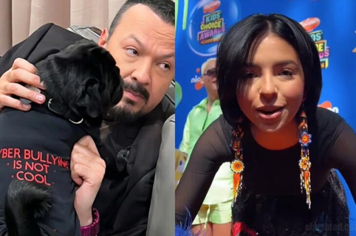 Pepe Aguilar y su hija Ángela Aguilar.