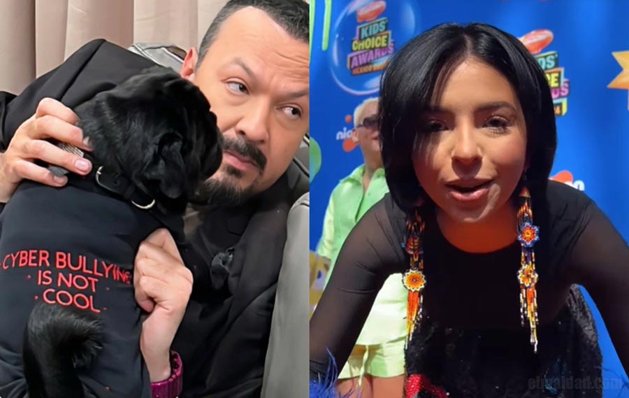 Pepe Aguilar y su hija Ángela Aguilar.