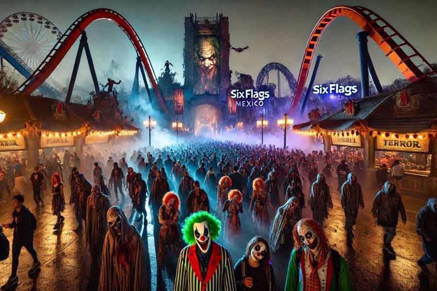 Imagen promocional del festival del terror de Six Flags.