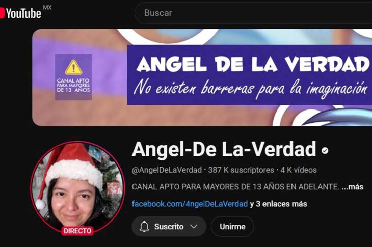 Canal de YouTube de Angel De La Verdad.