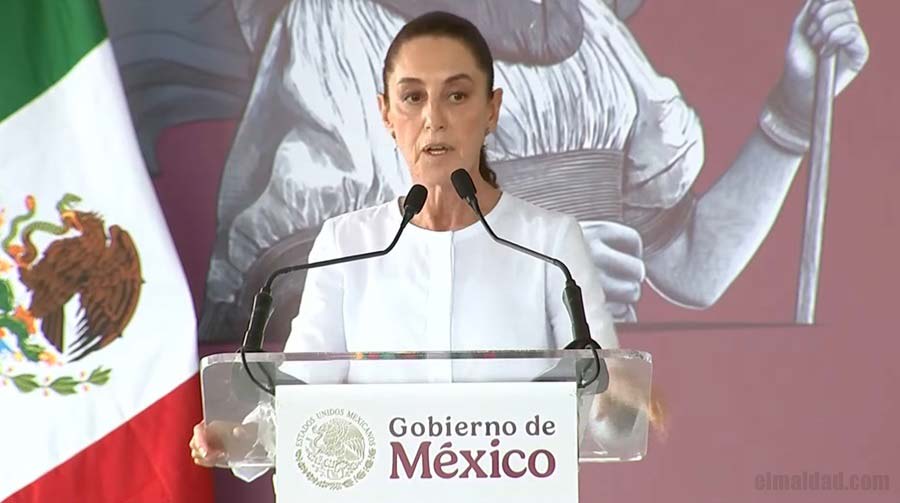 Claudia Sheinbaum en Palenque, Chiapas.