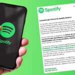 Spotify y un presunto comunicado de la plataforma.