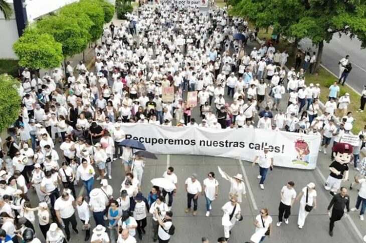 Marcha en Culiacán por la paz.