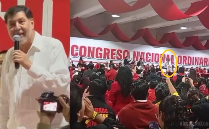 Noroña en el congreso nacional del PT.