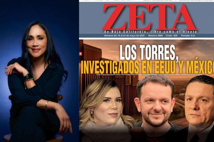Adela Navarro y la portada reciente del semanario ZETA.