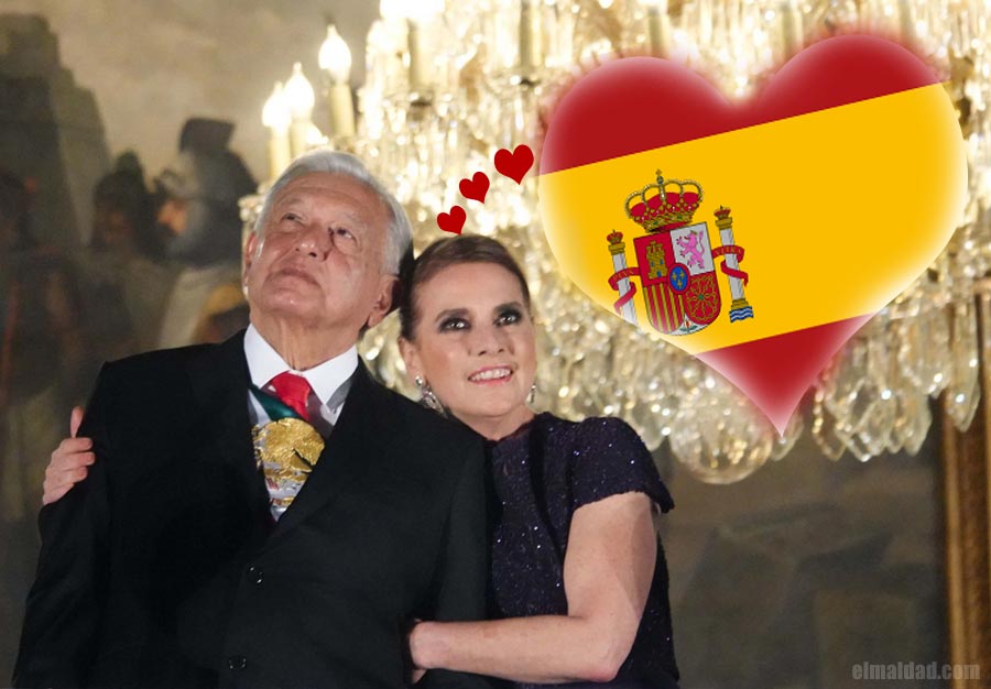 AMLO y Beatriz Gutiérrez.