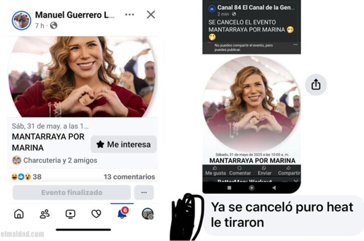 Mantarraya por Marina se cancela.