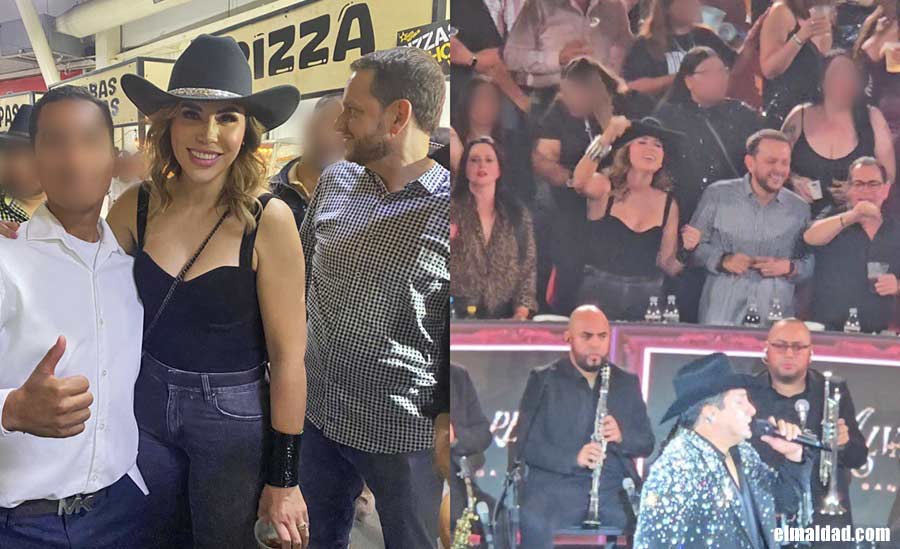 Marina del Pilar con Carlos Torres en las fiestas del sol 2024.