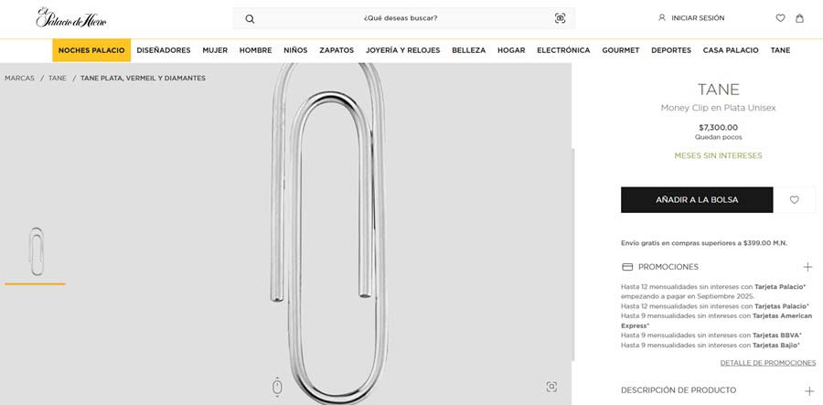 El clip que vende el Palacio de Hierro.