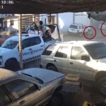 Guardia Nacional en friega en una calle de Tijuana.