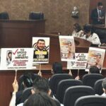 Sesión en el congreso de Baja California este jueves 19 de junio.
