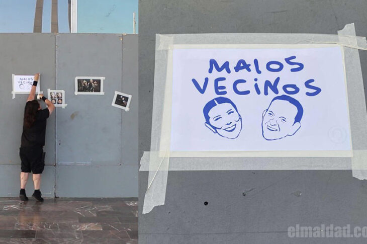 Su servidor, el Maldad, poniendo mis imágenes de protesta.
