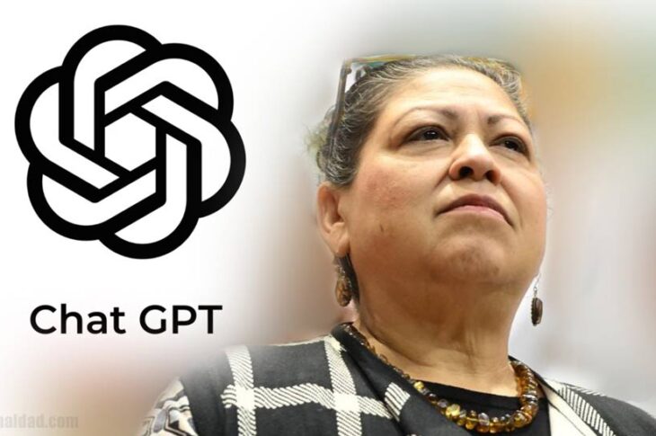 Logo de chatGPT y la diputada Olga Leticia Chávez Rojas.