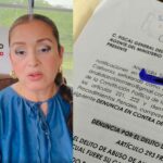 Ana Lidia Soto Romero presentando la denuncia formal en contra del fiscal regional.