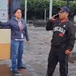 Funcionaria de Celaya, Guanajuato, amenazando a un ciudadano.