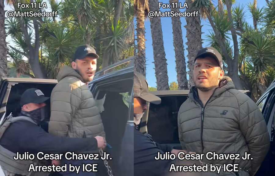 Momento en que ICE arresta a Julio César Chávez Junior.