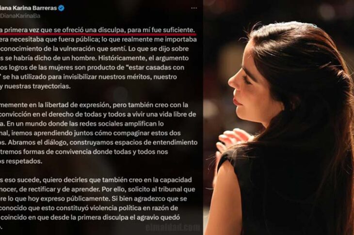 El comunicado de la diputada Diana Karina Barreras alias "dato protegido".