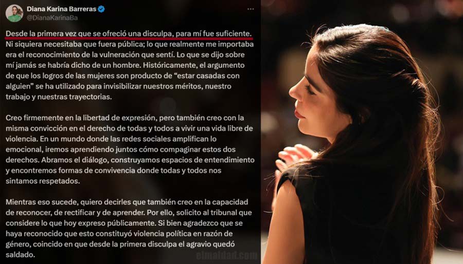 El comunicado de la diputada Diana Karina Barreras alias "dato protegido".
