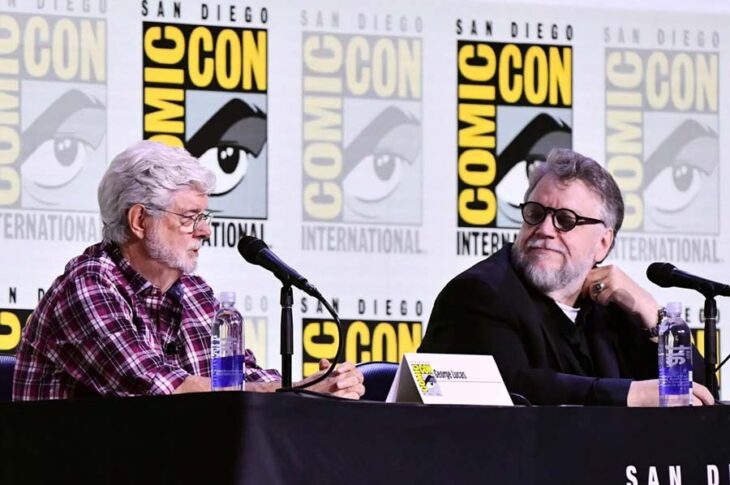 George Lucas y Guillermo del Toro en la Comic-Con.