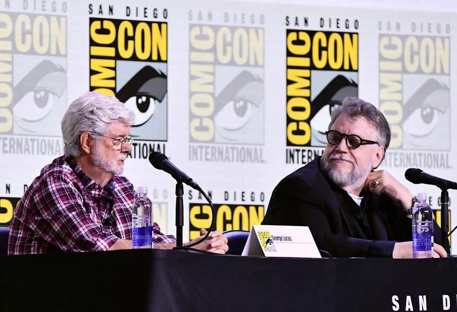 George Lucas y Guillermo del Toro en la Comic-Con.