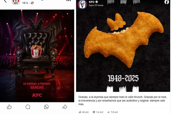 Publicidad de KFC colgándose de la muerte de Ozzy.