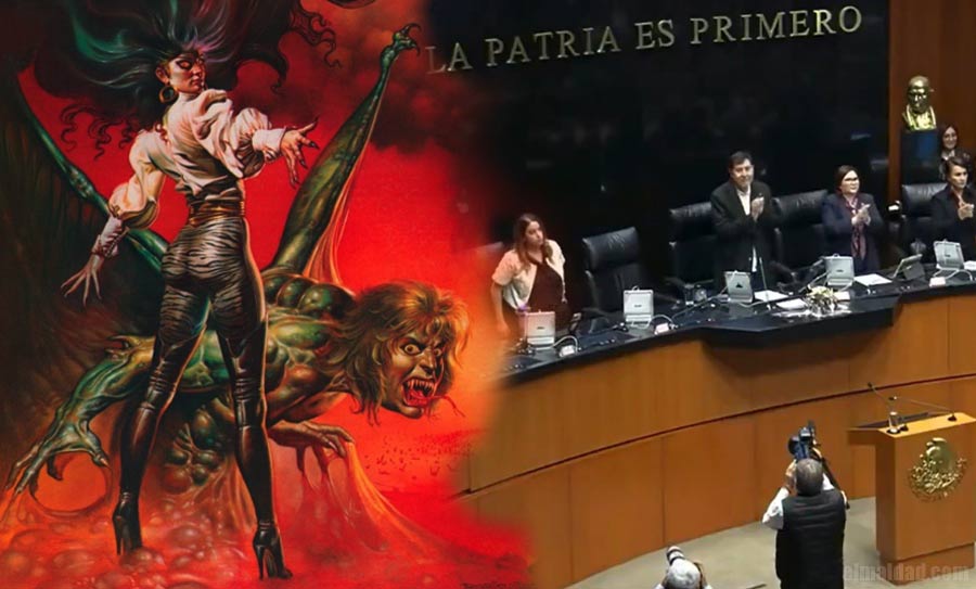 Portada del disco "ultimate sin" de Ozzy Osbourne y el senado dando un minuto de aplausos.