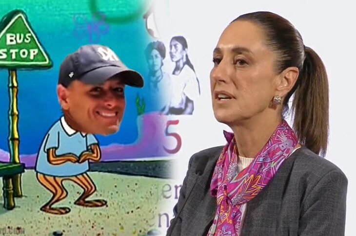 Meme del Chicharito y Claudia Sheinbaum.