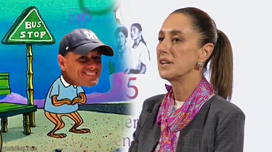 Meme del Chicharito y Claudia Sheinbaum.