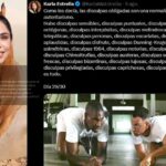 La Dato Protegido y un par de capturas de pantalla de tweets de Karla Estrella.