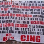 Narco-manta encontrada este domingo en Ensenada.