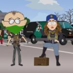 El profesor Mackey y Kristi Noem.