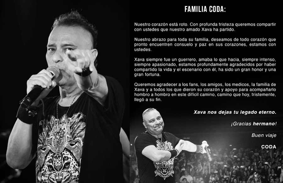 Xava Drago y comunicado oficial de Coda.