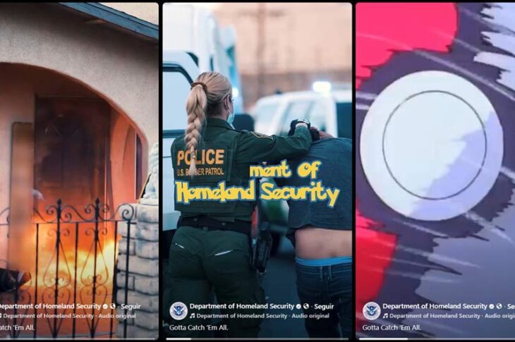 Capturas de pantalla del video del Departamento de Seguridad Nacional de Estados Unidos.