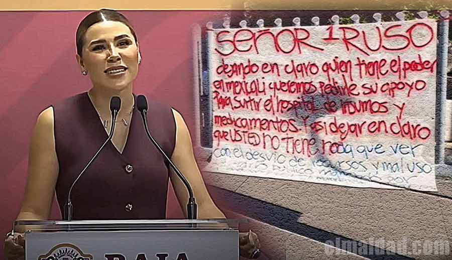 Marina del Pilar en la mañanera cuando le preguntaron sobre la manta.