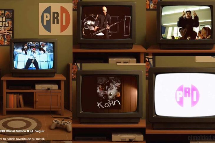 Capturas de pantalla del reel del PRI.
