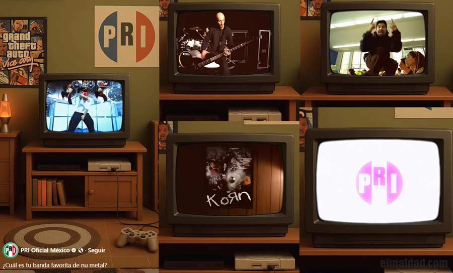Capturas de pantalla del reel del PRI.