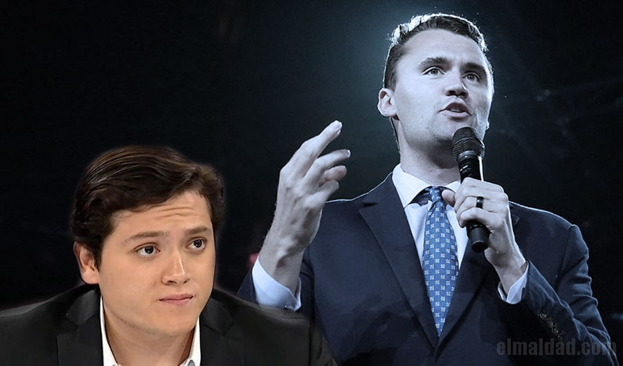 Salvador Ramírez y Charlie Kirk.