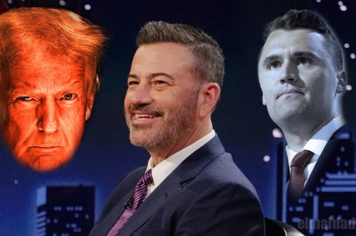 Trump, Kimmel y Charlie Kirk.