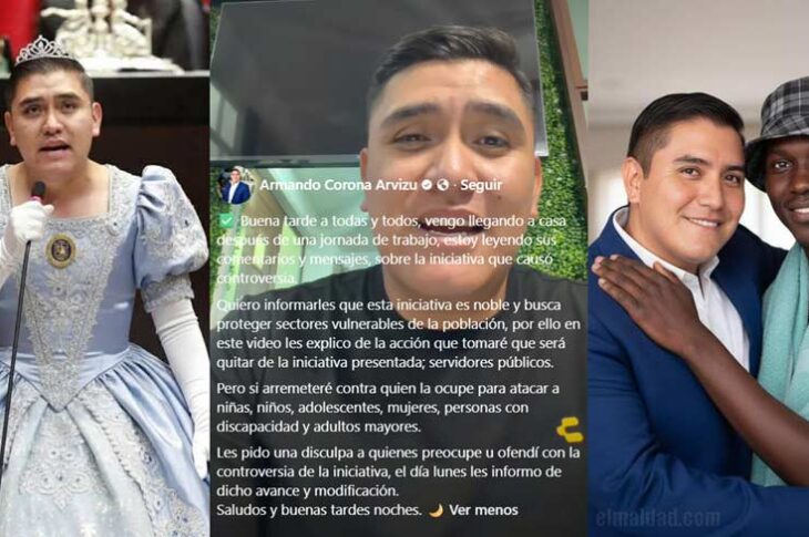 Diputado Armando Corona y algunos memes en reacción por presentar dicha iniciativa.