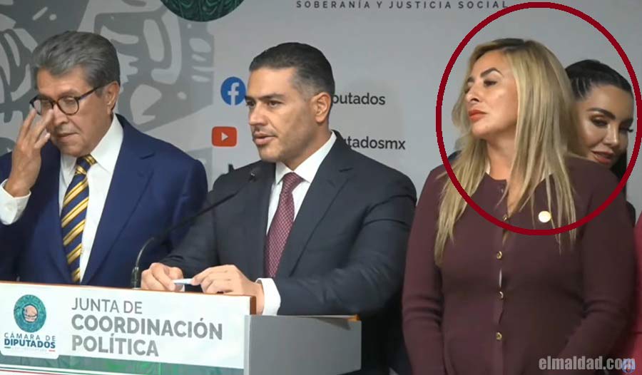 Harfuch y las diputadas peleando por estar a su lado.