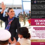 Marina del Pilar y el post eliminado pidiendo donativos.